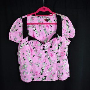 Hell Bunny 3X Zombie Waitress Top
